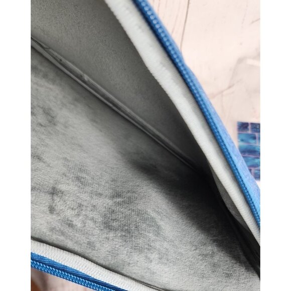 Blue Laptop Sleeve With Aqua Keyboard Cover, Screen Protector For MacBook Air - Picture 5 of 9